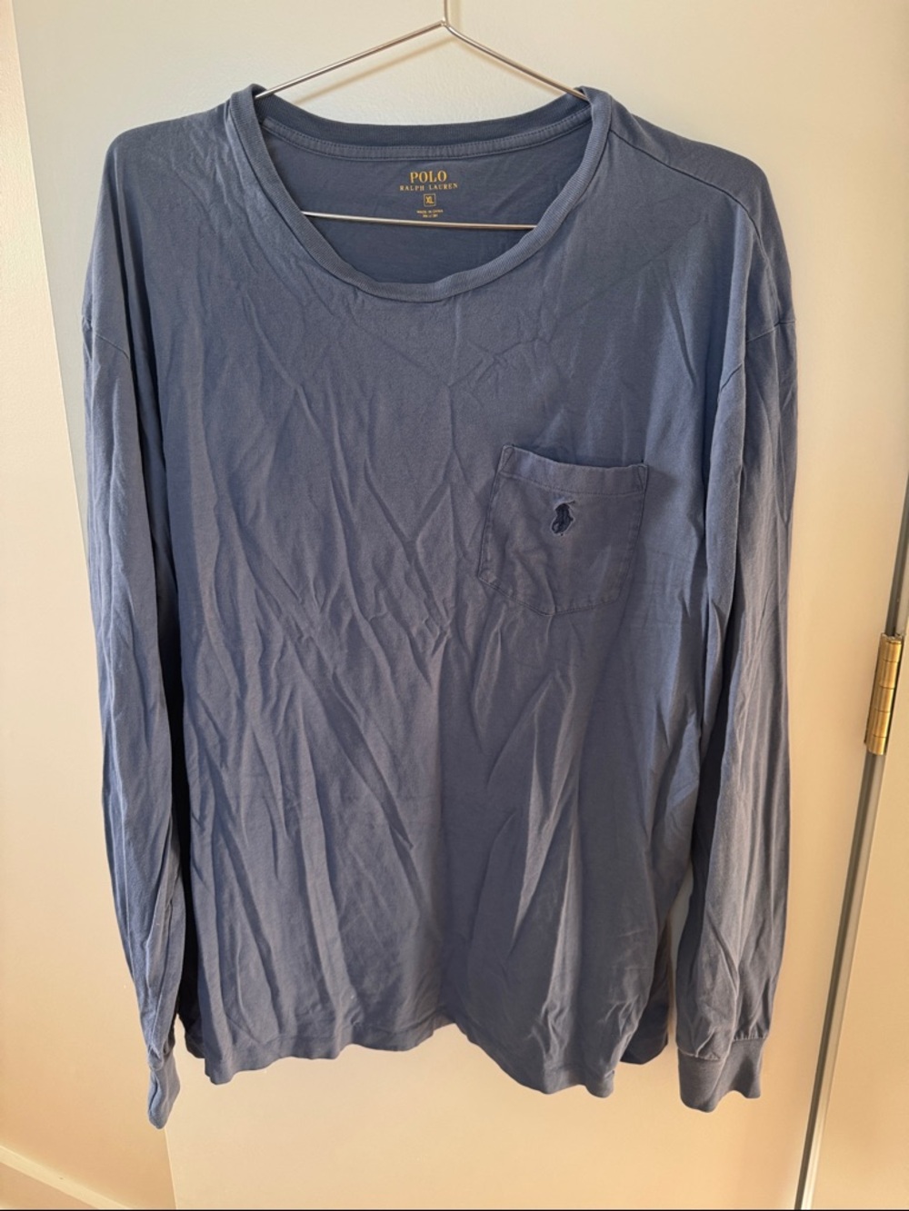 Polo by Ralph Lauren Long-Sleeve Pocket Tee - Slate Blue